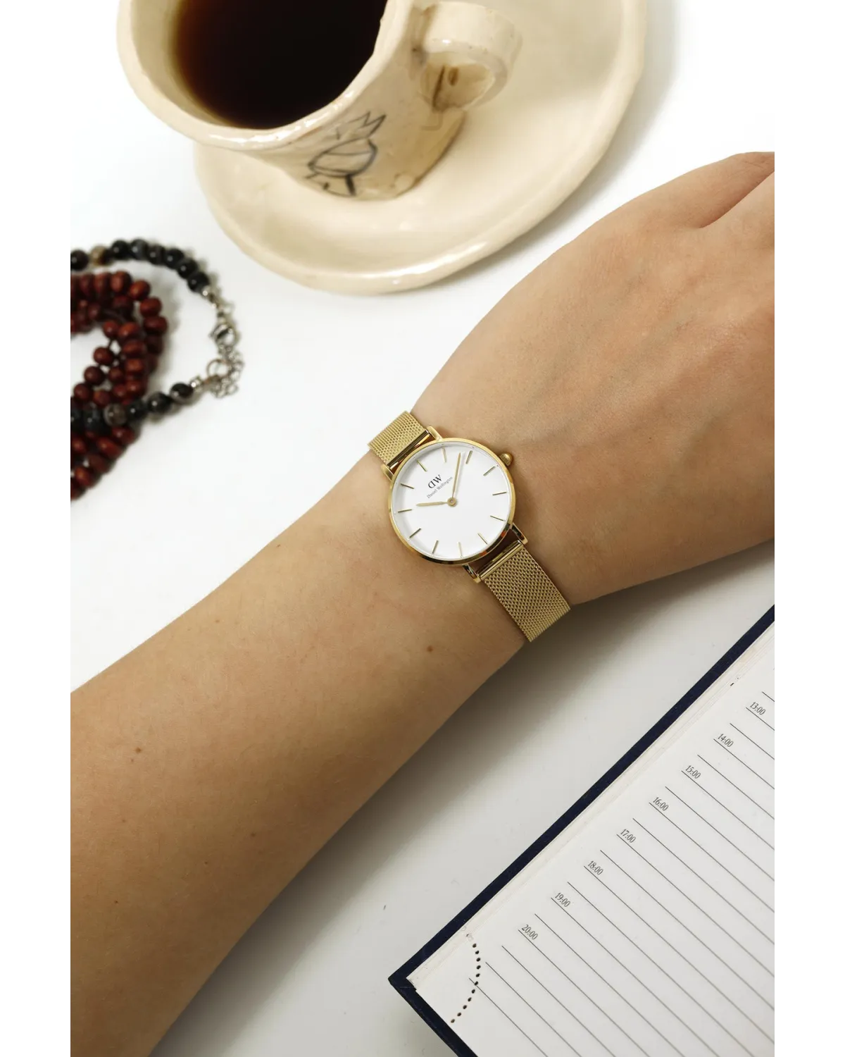 ZEGAREK DAMSKI DANIEL WELLINGTON DW00100350  - Petite Evergold 28mm