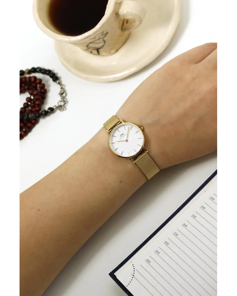ZEGAREK DAMSKI DANIEL WELLINGTON DW00100350  - Petite Evergold 28mm