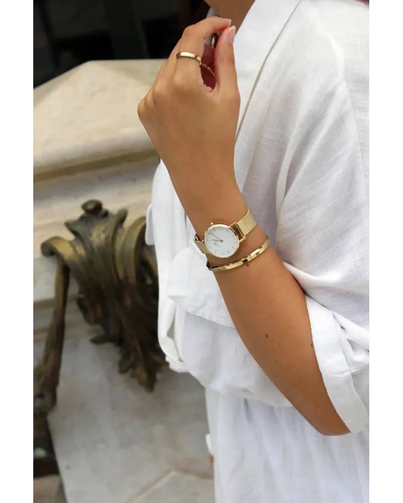 ZEGAREK DAMSKI DANIEL WELLINGTON DW00100350  - Petite Evergold 28mm