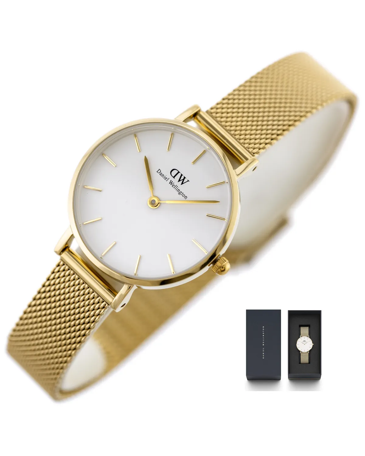 ZEGAREK DAMSKI DANIEL WELLINGTON DW00100350  - Petite Evergold 28mm