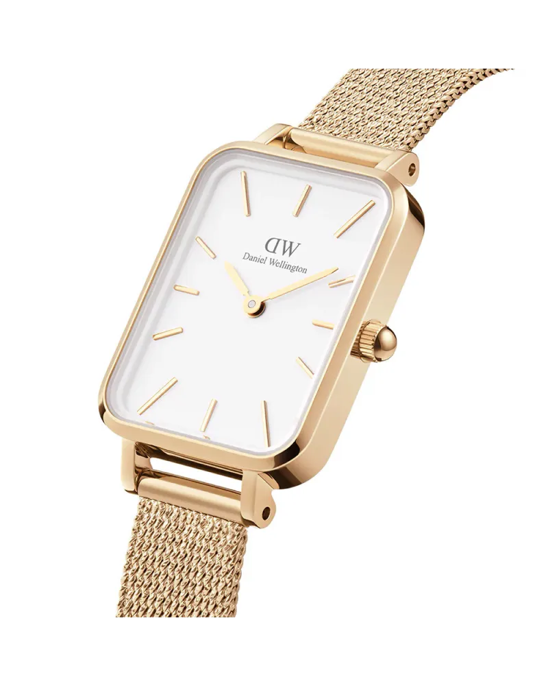 ZEGAREK DAMSKI DANIEL WELLINGTON Quadro Pressed Evergold 20mm DW00100556 + BOX (zw520a)