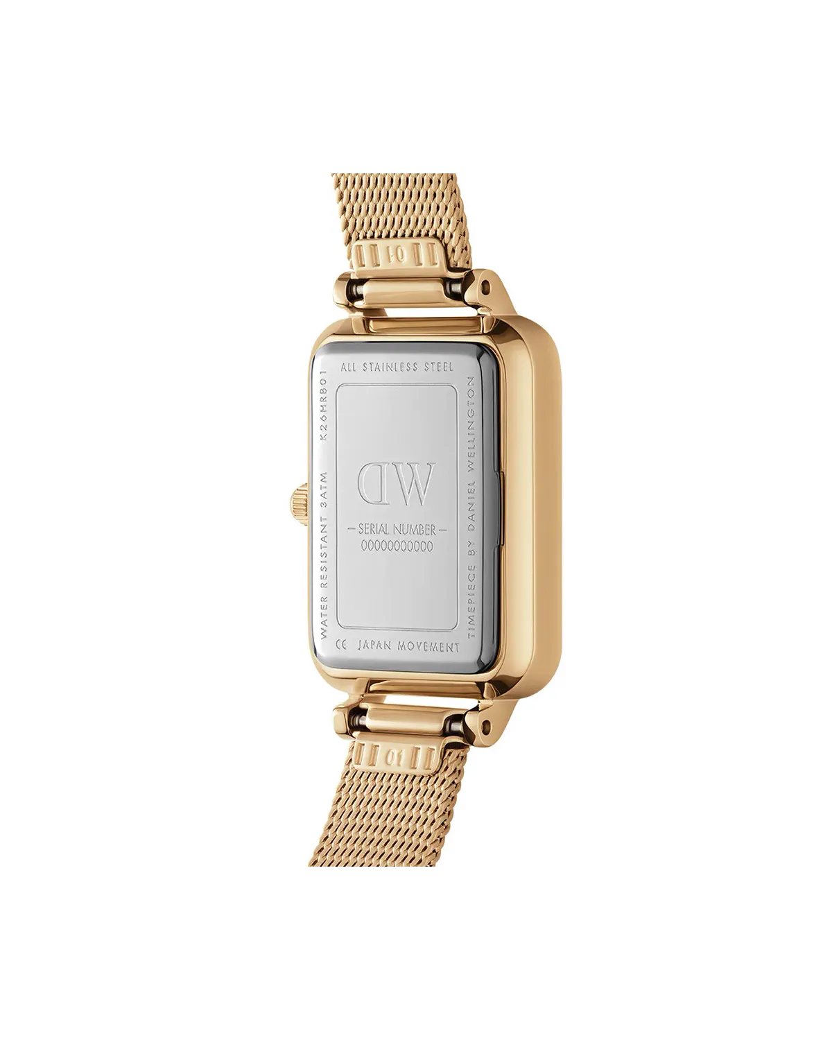 ZEGAREK DAMSKI DANIEL WELLINGTON Quadro Pressed Evergold 20mm DW00100556 + BOX (zw520a)