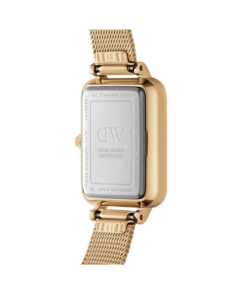ZEGAREK DAMSKI DANIEL WELLINGTON Quadro Pressed Evergold 20mm DW00100556 + BOX (zw520a)