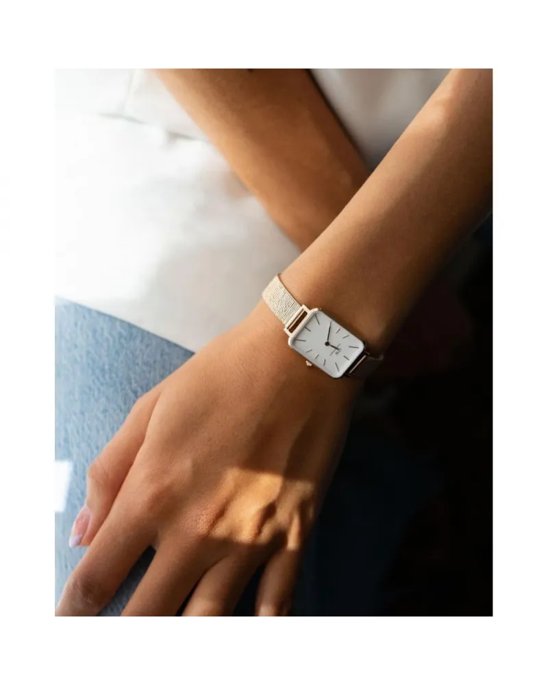 ZEGAREK DAMSKI DANIEL WELLINGTON Quadro Pressed Evergold 20mm DW00100556 + BOX (zw520a)