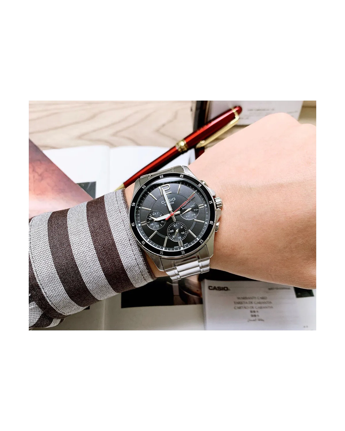 ZEGAREK MĘSKI CASIO MTP-1374D-1AV (zd063b) + BOX ZEGAREK MĘSKI CASIO MTP-1374D-1AV (zd063b) + BOX