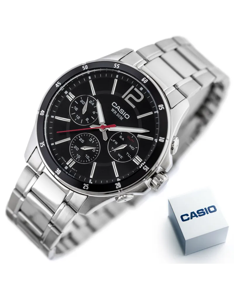 ZEGAREK MĘSKI CASIO MTP-1374D-1AV (zd063b) + BOX ZEGAREK MĘSKI CASIO MTP-1374D-1AV (zd063b) + BOX