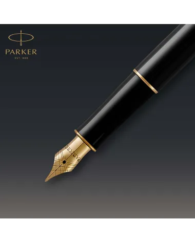 Zestaw Parker pióro i długopis Sonnet czarne GT (ZS001)