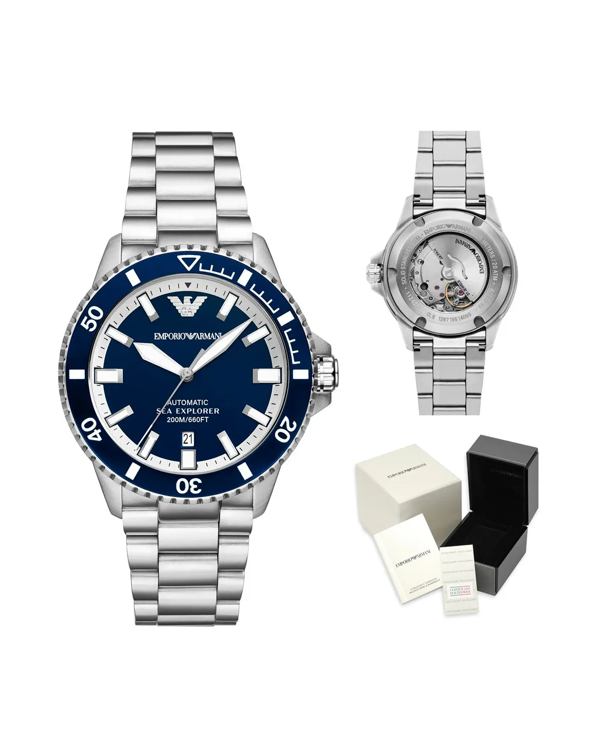 ZEGAREK MĘSKI EMPORIO ARMANI AR60079 Sea Explorer AUTOMATIC (zi110a) + BOX ZEGAREK MĘSKI EMPORIO ARMANI AR60079 Sea Explorer AUTOMATIC (zi110a) + BOX