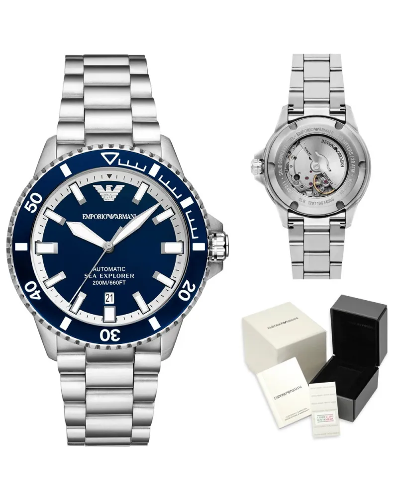 ZEGAREK MĘSKI EMPORIO ARMANI AR60079 Sea Explorer AUTOMATIC (zi110a) + BOX ZEGAREK MĘSKI EMPORIO ARMANI AR60079 Sea Explorer AUTOMATIC (zi110a) + BOX