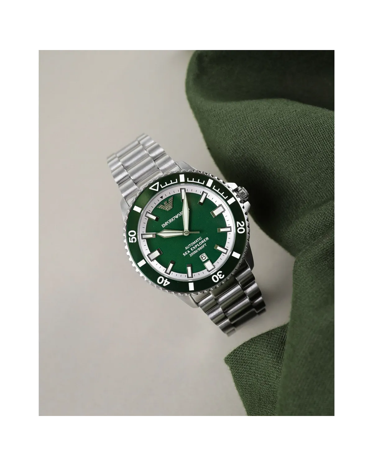 ZEGAREK MĘSKI EMPORIO ARMANI AR60080 Sea Explorer AUTOMATIC (zi110b) + BOX