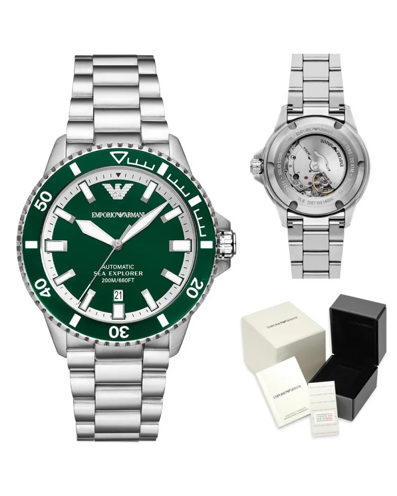 ZEGAREK MĘSKI EMPORIO ARMANI AR60080 Sea Explorer AUTOMATIC (zi110b) + BOX