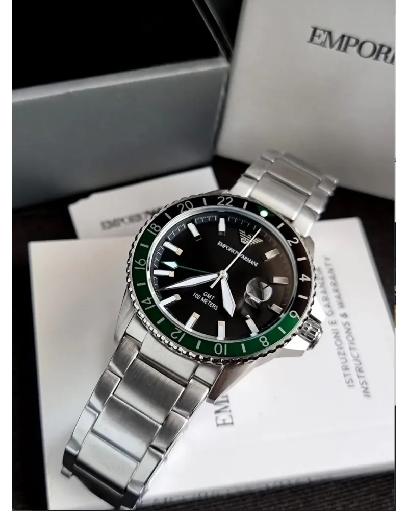 ZEGAREK MĘSKI EMPORIO ARMANI AR11589 - Diver GMT (zi112a)