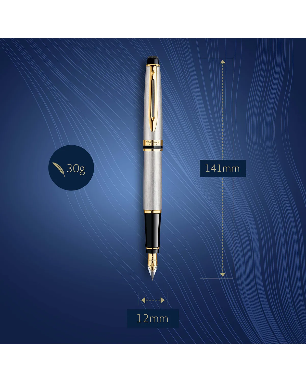 Pi&oacute;ro wieczne Waterman Expert stalowe GT w Pudełku z Grawerem (S0951940/1)