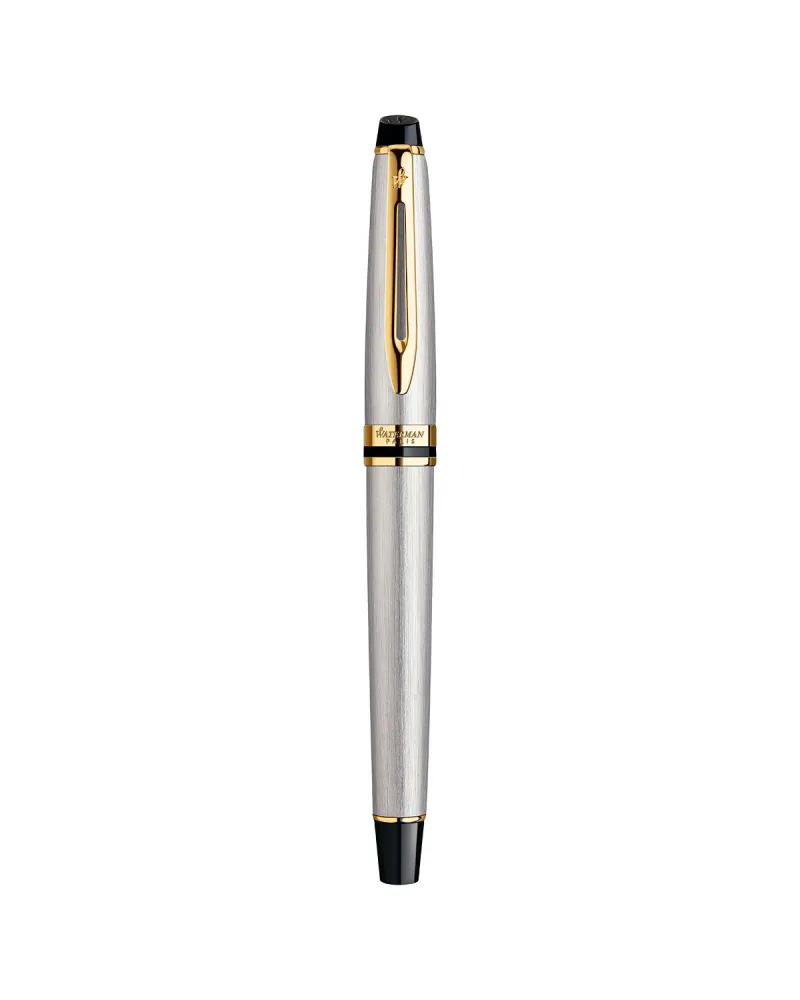 Długopis i Pi&oacute;ro Waterman Expert stalowy GT w Pudełku z Grawerem (S0952000/2)