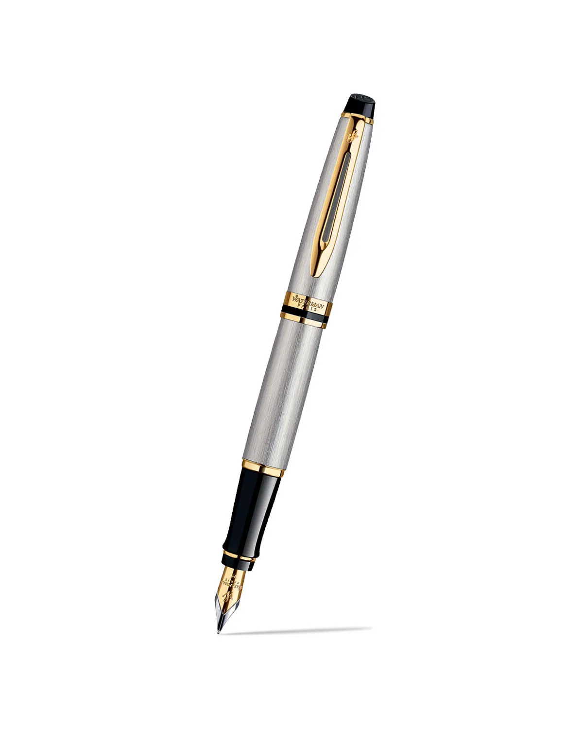 Długopis i Pi&oacute;ro Waterman Expert stalowy GT w Pudełku z Grawerem (S0952000/2)