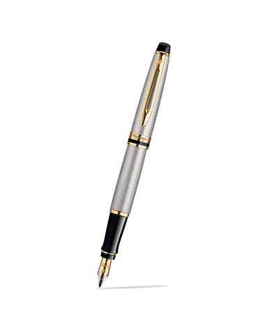 Długopis i Pi&oacute;ro Waterman Expert stalowy GT w Pudełku z Grawerem (S0952000/2)