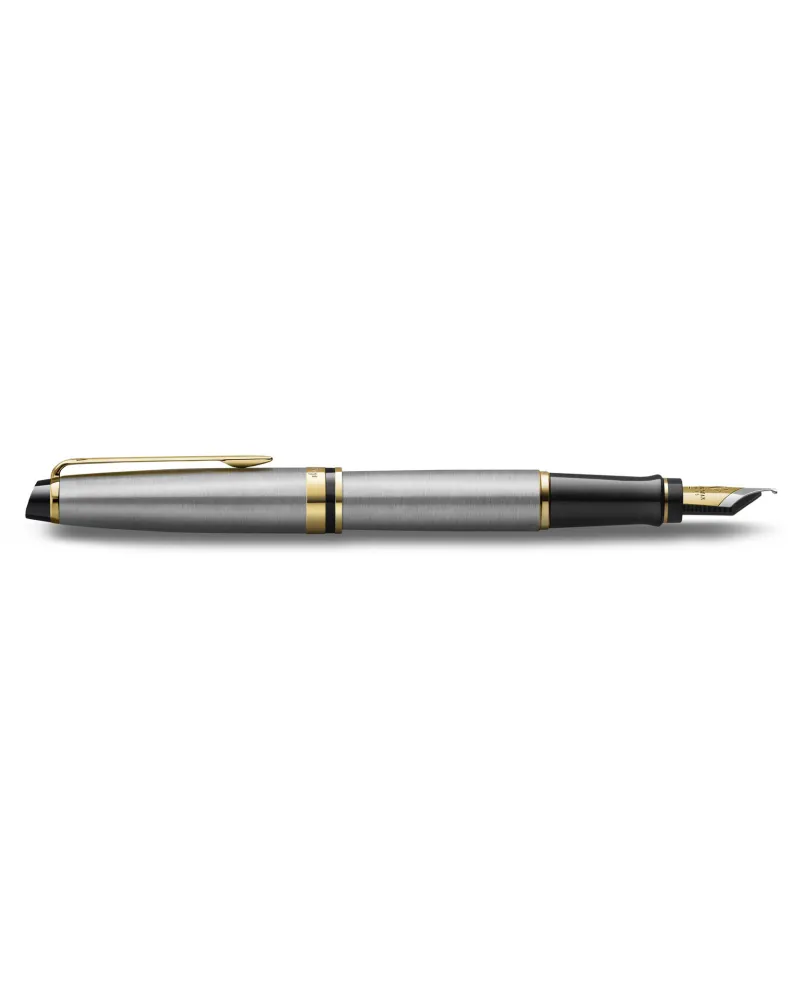 Długopis i Pi&oacute;ro Waterman Expert stalowy GT w Pudełku z Grawerem (S0952000/2)