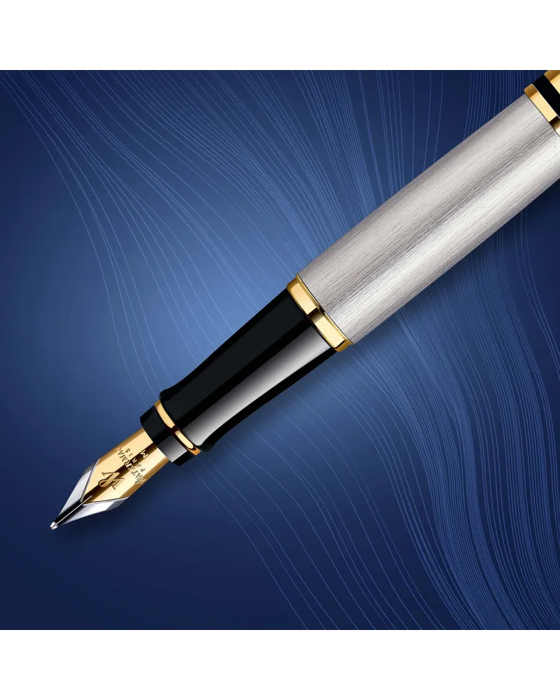 Długopis i Pi&oacute;ro Waterman Expert stalowy GT w Pudełku z Grawerem (S0952000/2)