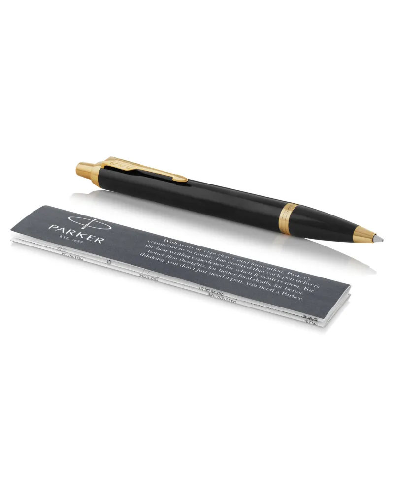 Długopis i Pióro Parker IM Czarny GT w Pudełku z Grawerem (1931666/16)