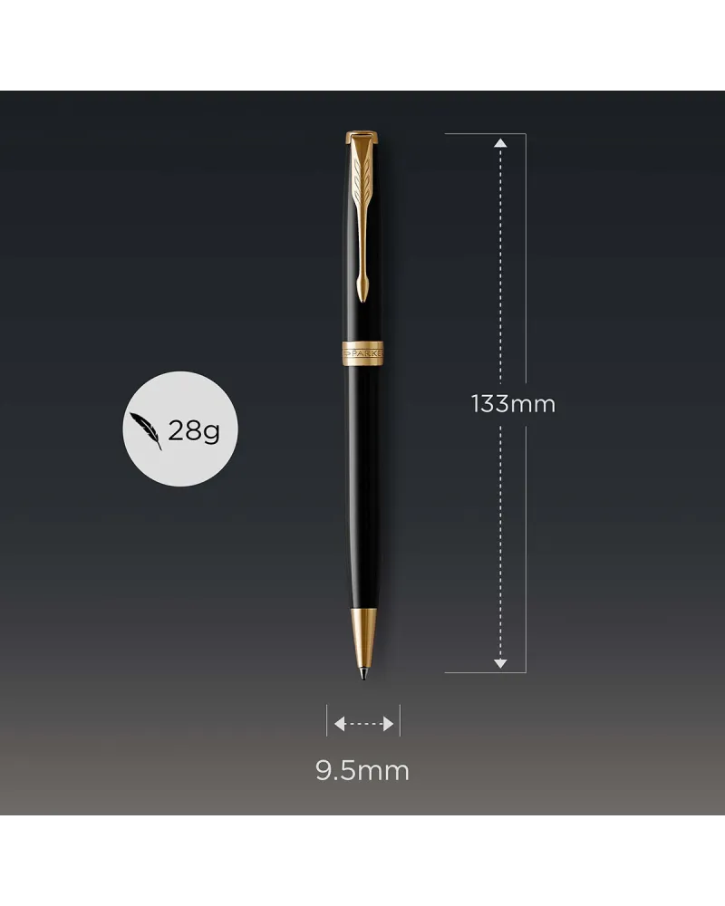 Długopis Parker Sonnet Czarny GT w Pudełku z Grawerem (1931497/6)