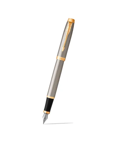 Długopis i Pióro Parker IM Brushed Metal GT w Pudełku z Grawerem (1931670/12)