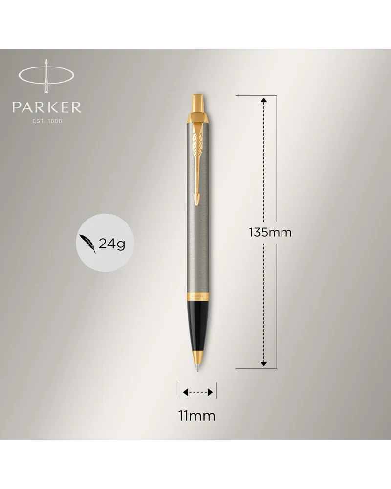 Długopis Parker IM Brushed Metal GT w Pudełku z Grawerem (1931670/13)