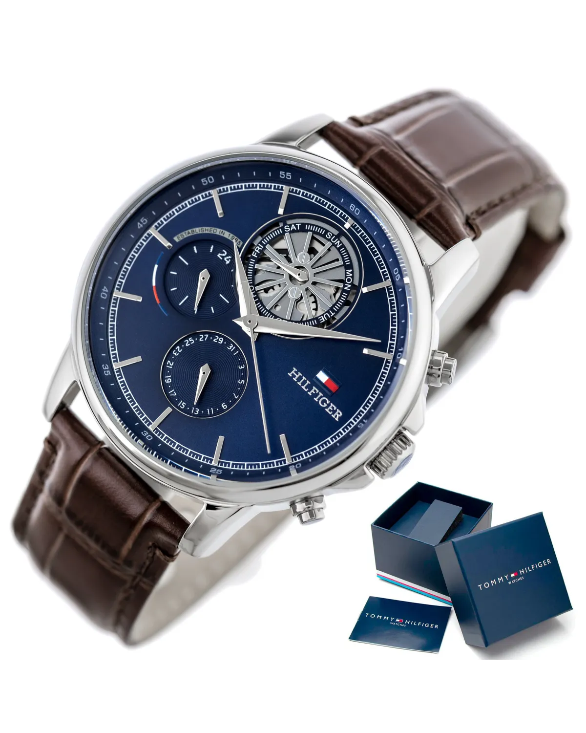 ZEGAREK MĘSKI TOMMY HILFIGER 1710629 Steward Open Heart + BOX ZEGAREK MĘSKI TOMMY HILFIGER 1710629 Steward Open Heart + BOX