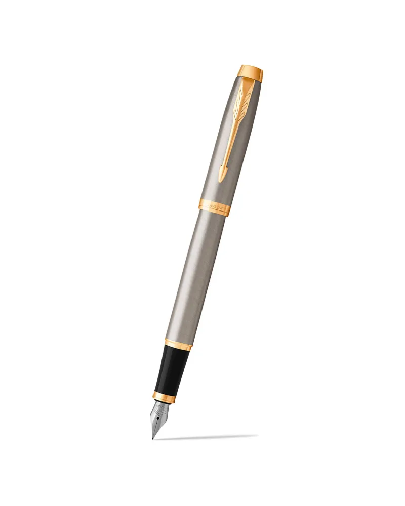 Pióro wieczne Parker IM Brushed Metal GT w Pudełku z Grawerem (1931649/1)