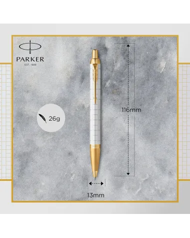 Długopis Parker IM Premium Perłowy GT w Pudełku z Grawerem (2143643/2)
