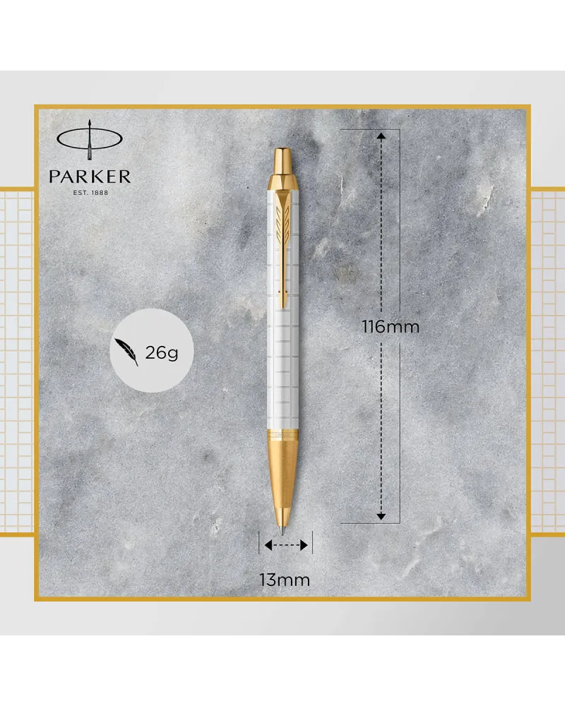 Długopis Parker IM Premium Perłowy GT w Pudełku z Grawerem (2143643/2)