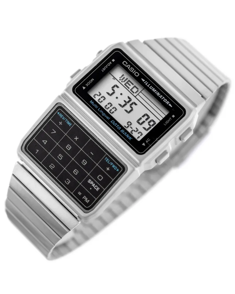 ZEGAREK MĘSKI CASIO VINTAGE DATABANK DBC-611-1D + BOX ZEGAREK MĘSKI CASIO VINTAGE DATABANK DBC-611-1D + BOX