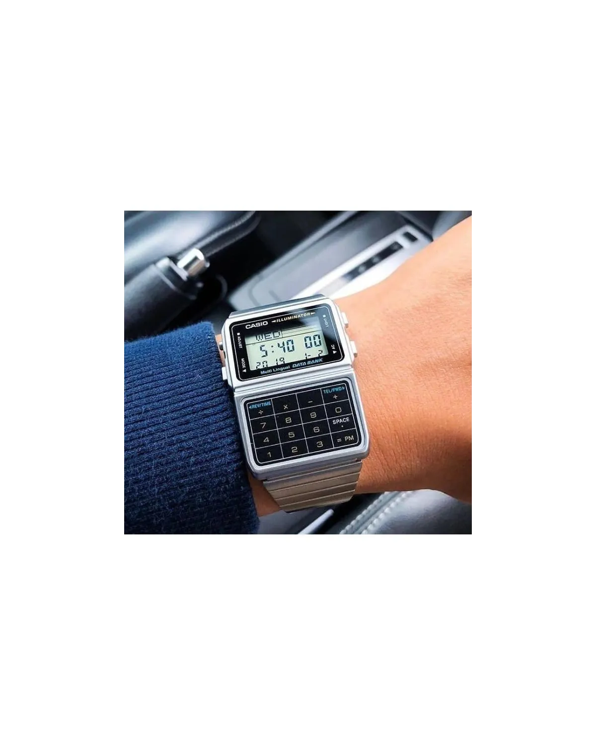ZEGAREK MĘSKI CASIO VINTAGE DATABANK DBC-611-1D + BOX ZEGAREK MĘSKI CASIO VINTAGE DATABANK DBC-611-1D + BOX