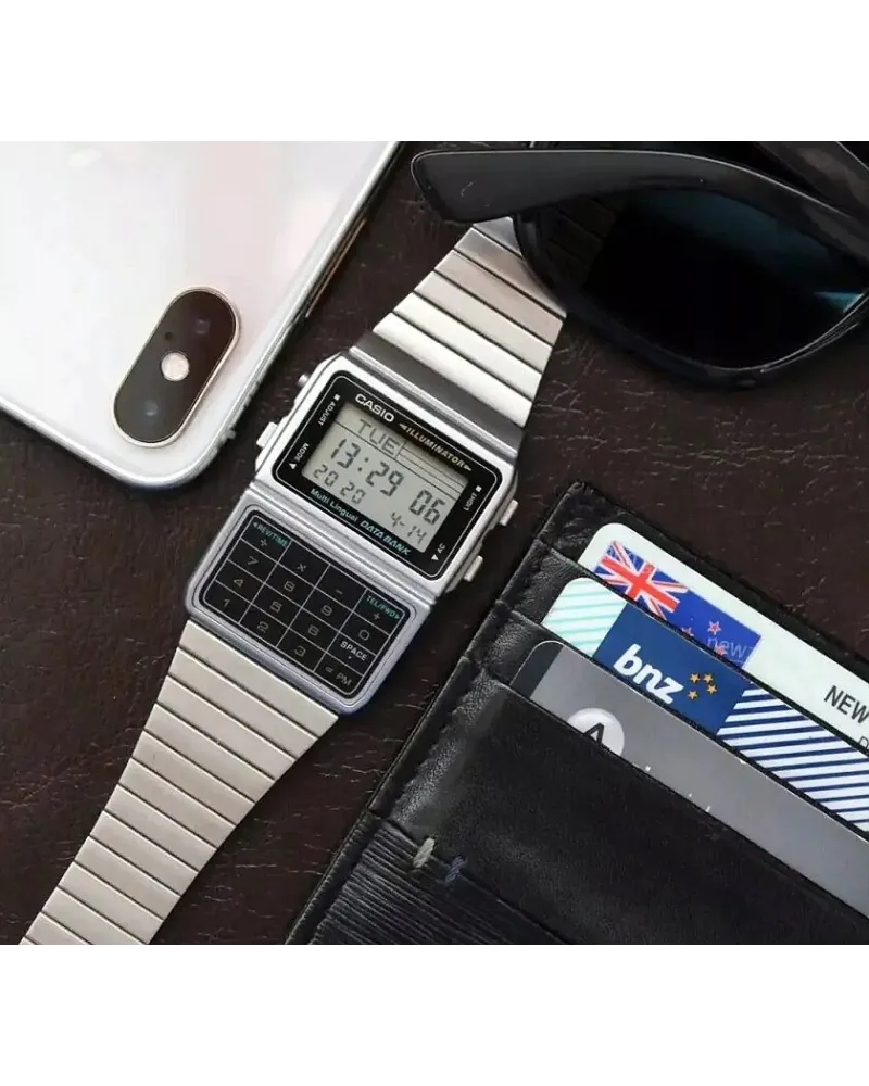 ZEGAREK MĘSKI CASIO VINTAGE DATABANK DBC-611-1D + BOX ZEGAREK MĘSKI CASIO VINTAGE DATABANK DBC-611-1D + BOX