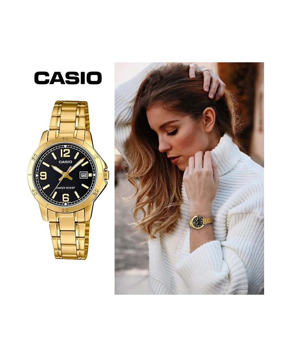 Zegarek damski Casio LTP-V004G-1B (zd642a) + BOX