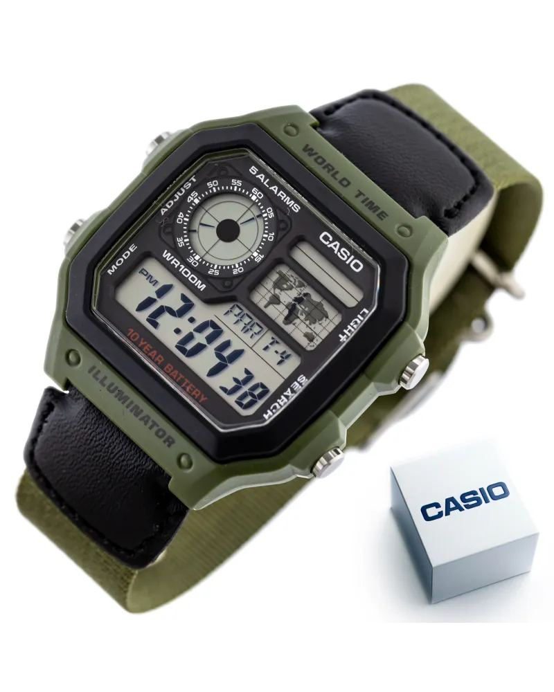 ZEGAREK MĘSKI CASIO AE-1200WHB-3B + BOX ZEGAREK MĘSKI CASIO AE-1200WHB-3B + BOX