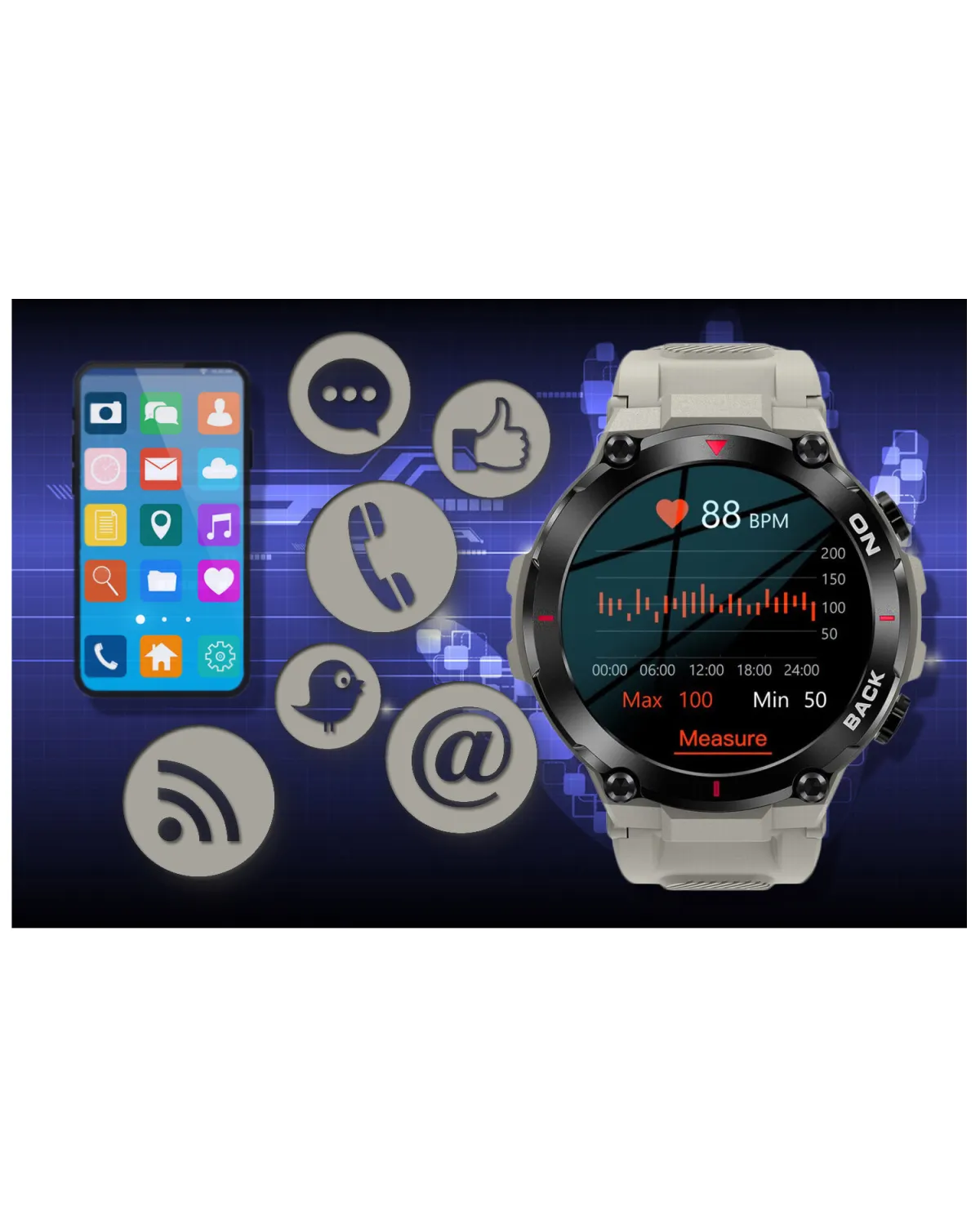 SMARTWATCH MĘSKI GRAVITY GT8-4 - z GPS (sg017d) SMARTWATCH MĘSKI GRAVITY GT8-4 - z GPS (sg017d)