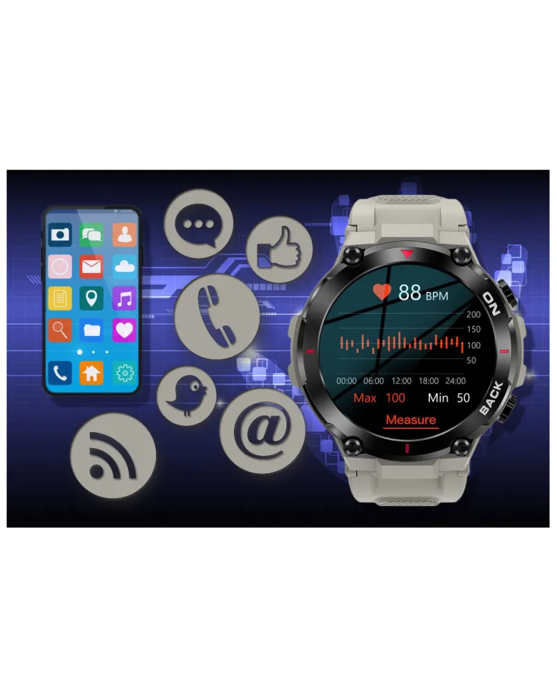 SMARTWATCH MĘSKI GRAVITY GT8-4 - z GPS (sg017d) SMARTWATCH MĘSKI GRAVITY GT8-4 - z GPS (sg017d)