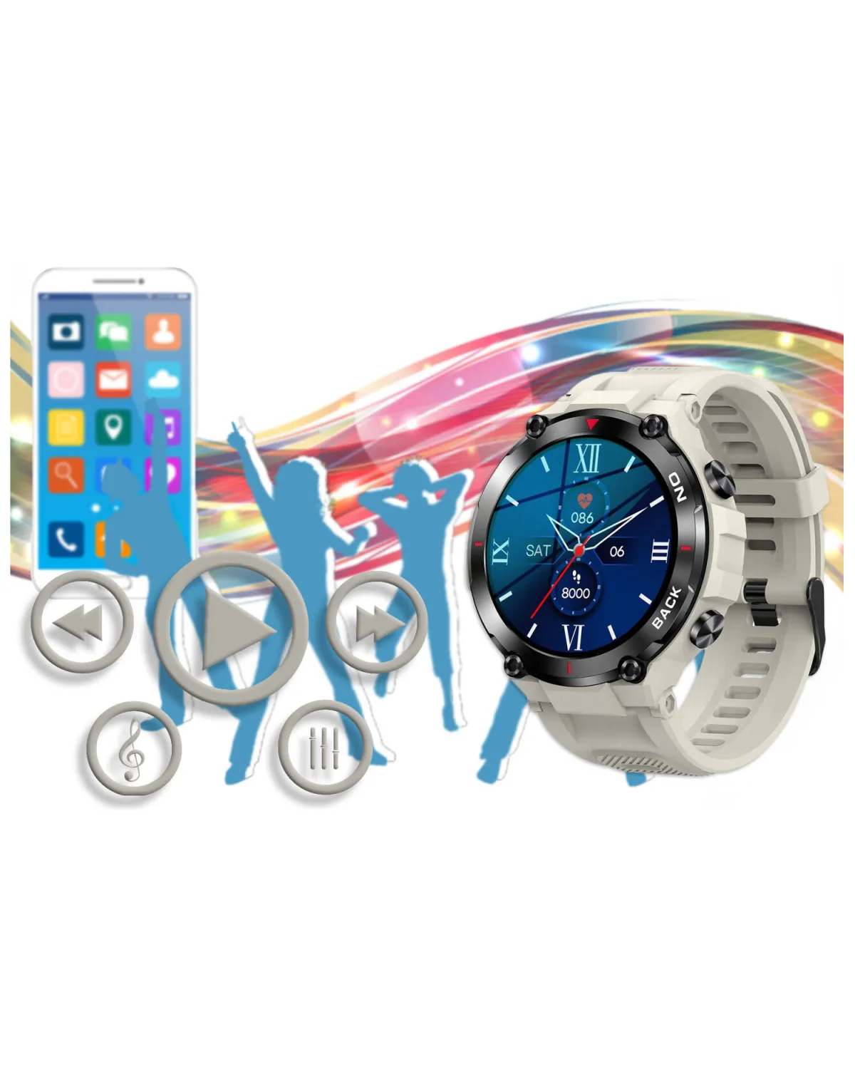 SMARTWATCH MĘSKI GRAVITY GT8-4 - z GPS (sg017d) SMARTWATCH MĘSKI GRAVITY GT8-4 - z GPS (sg017d)