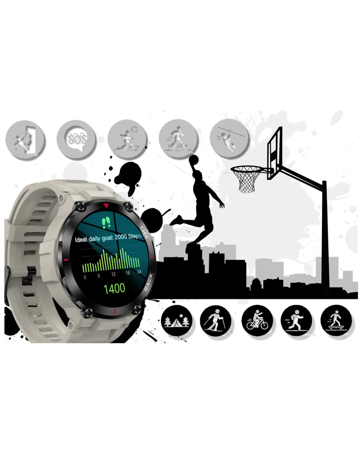 SMARTWATCH MĘSKI GRAVITY GT8-4 - z GPS (sg017d) SMARTWATCH MĘSKI GRAVITY GT8-4 - z GPS (sg017d)
