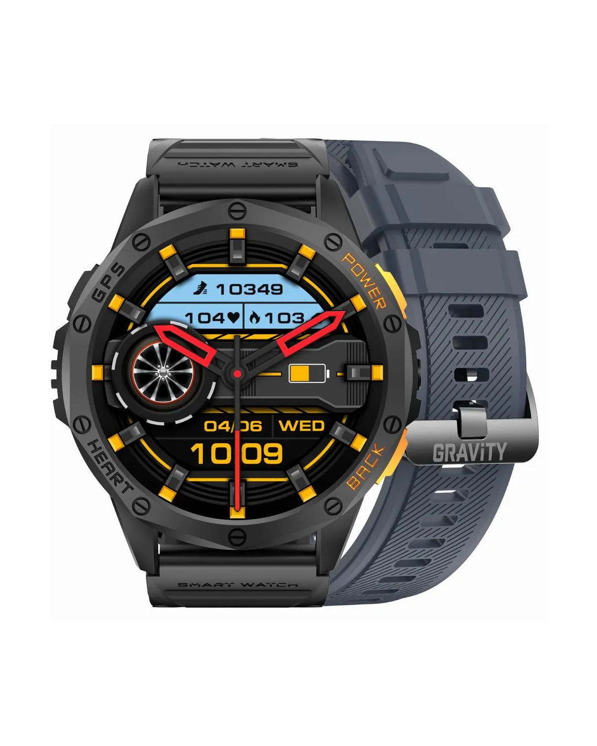 SMARTWATCH MĘSKI GRAVITY GT24-1 - LATARKA, DODATKOWY PASEK (sg033a) SMARTWATCH MĘSKI GRAVITY GT24-1 - LATARKA, DODATKOWY PASEK (sg033a)