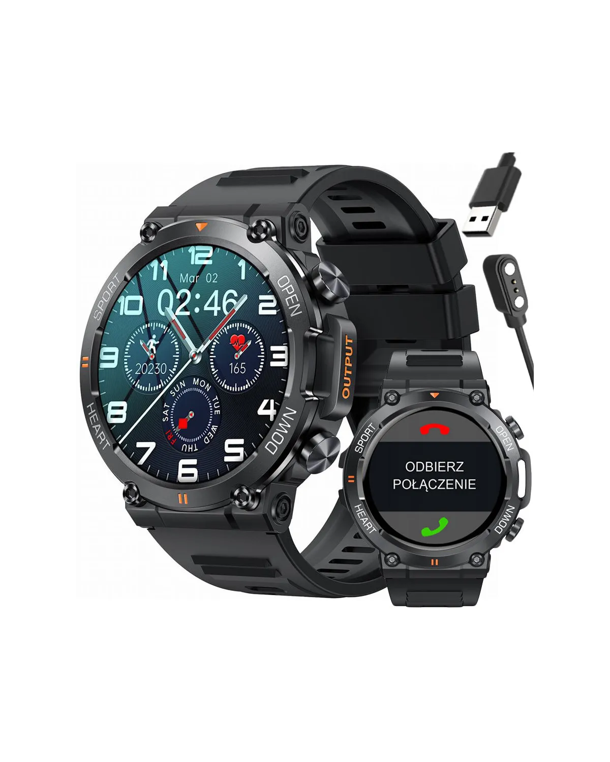 SMARTWATCH MĘSKI GRAVITY GT7-1 PRO - WYKONYWANIE POŁĄCZEŃ, PULSOKSYMETR (sg018a) SMARTWATCH MĘSKI GRAVITY GT7-1 PRO - WYKONYWANIE POŁĄCZEŃ, PULSOKSYMETR (sg018a)