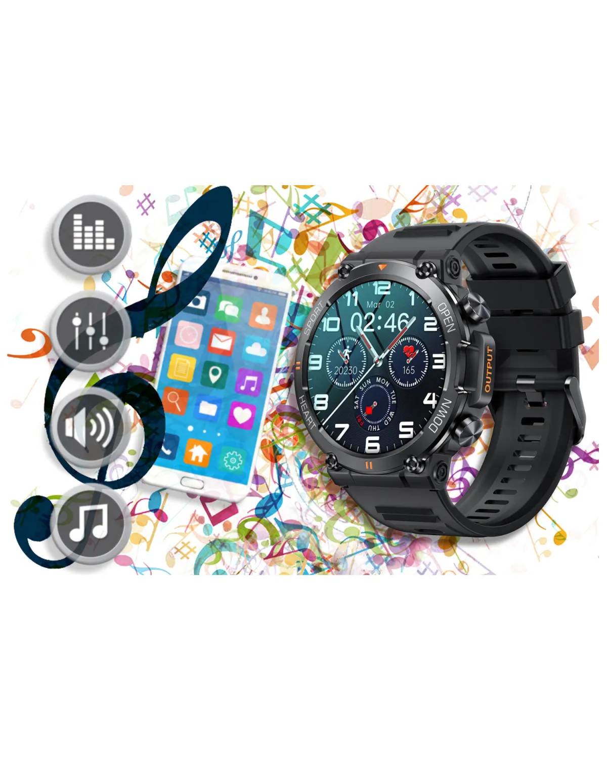 SMARTWATCH MĘSKI GRAVITY GT7-1 PRO - WYKONYWANIE POŁĄCZEŃ, PULSOKSYMETR (sg018a) SMARTWATCH MĘSKI GRAVITY GT7-1 PRO - WYKONYWANIE POŁĄCZEŃ, PULSOKSYMETR (sg018a)