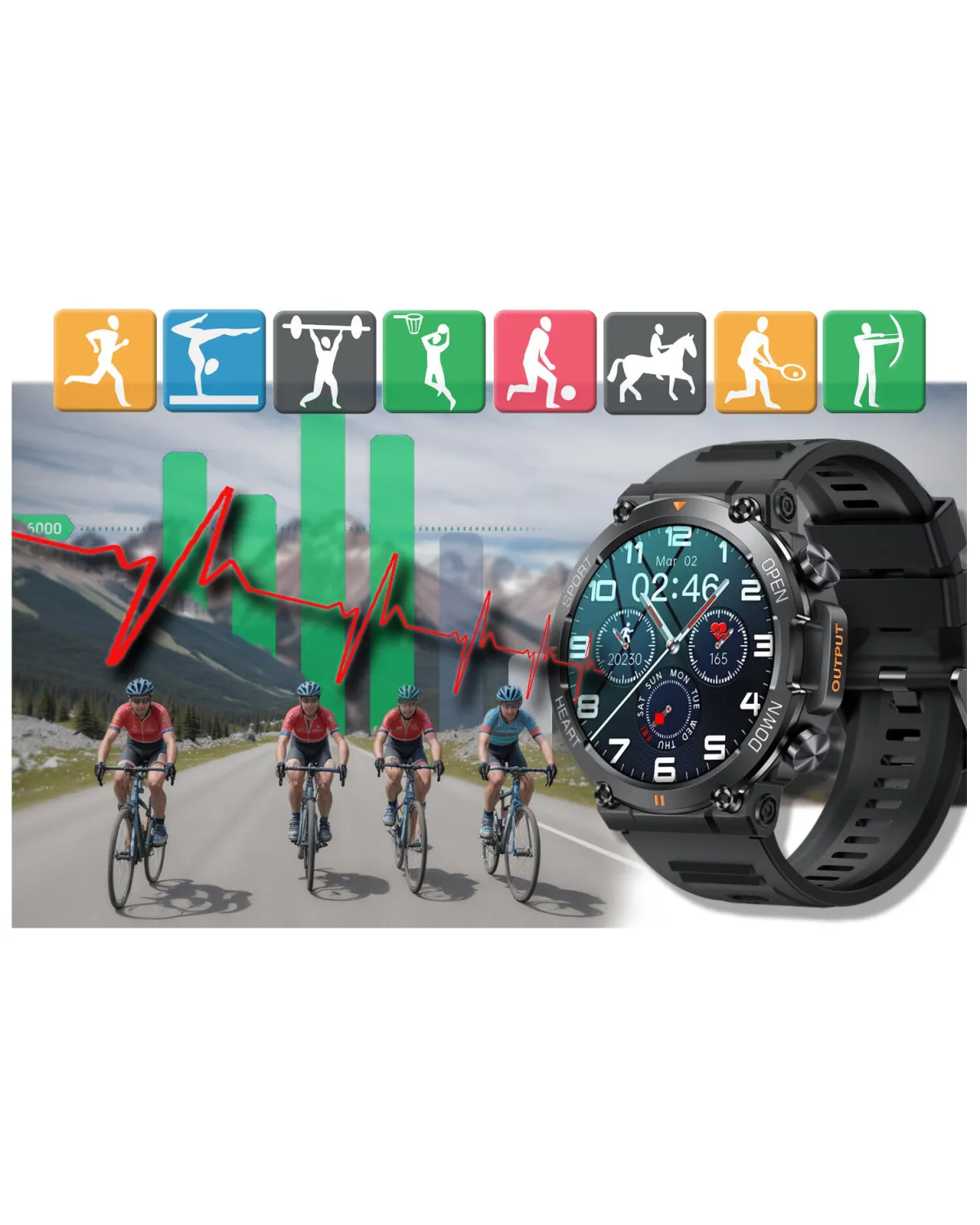 SMARTWATCH MĘSKI GRAVITY GT7-1 PRO - WYKONYWANIE POŁĄCZEŃ, PULSOKSYMETR (sg018a) SMARTWATCH MĘSKI GRAVITY GT7-1 PRO - WYKONYWANIE POŁĄCZEŃ, PULSOKSYMETR (sg018a)