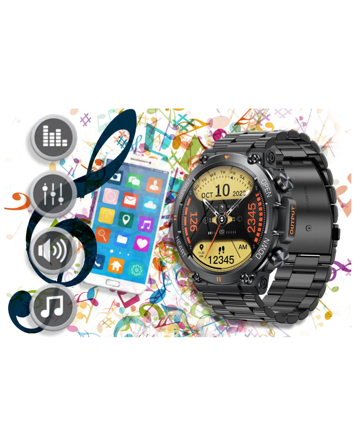 SMARTWATCH MĘSKI GRAVITY GT7-2 PRO - WYKONYWANIE POŁĄCZEŃ, PULSOKSYMETR (sg018b) SMARTWATCH MĘSKI GRAVITY GT7-2 PRO - WYKONYWANIE POŁĄCZEŃ, PULSOKSYMETR (sg018b)