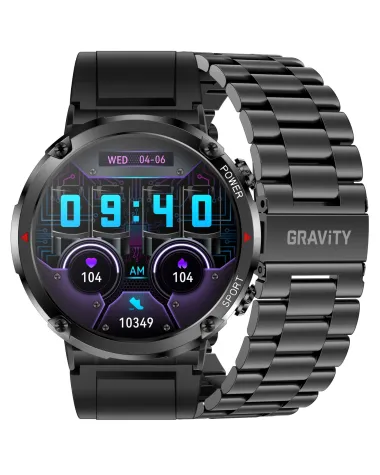 SMARTWATCH MĘSKI GRAVITY GT21-1 - BLUETOOTH CALL, DODATKOWY PASEK (sg025a)