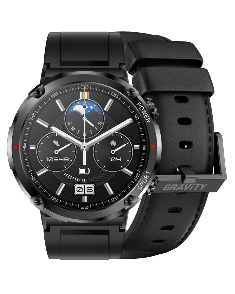 SMARTWATCH MĘSKI GRAVITY GT21-3 - BLUETOOTH CALL, DODATKOWY PASEK (sg025c)