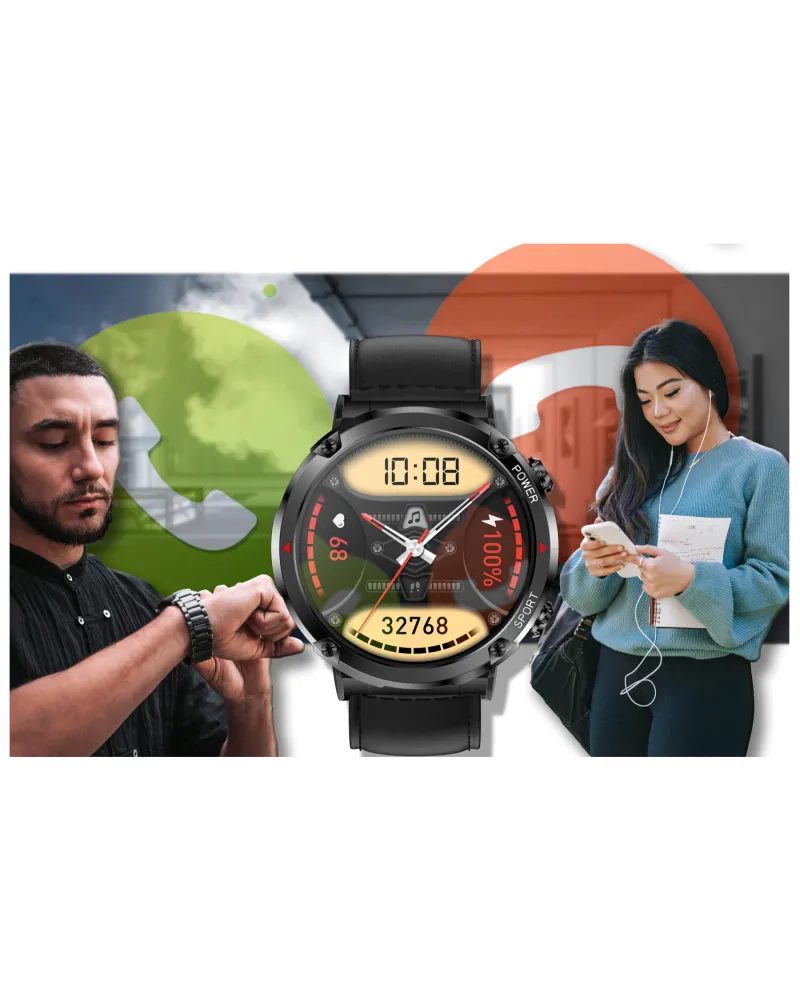 SMARTWATCH MĘSKI GRAVITY GT21-3 - BLUETOOTH CALL, DODATKOWY PASEK (sg025c)