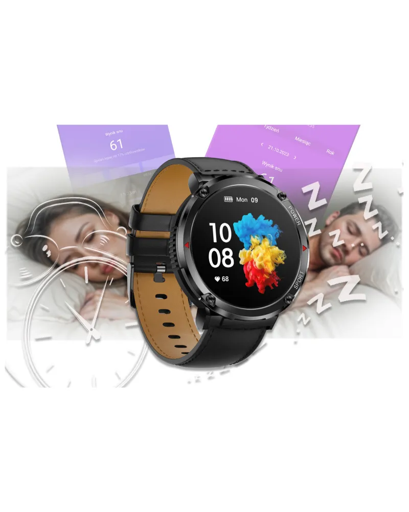 SMARTWATCH MĘSKI GRAVITY GT21-3 - BLUETOOTH CALL, DODATKOWY PASEK (sg025c)