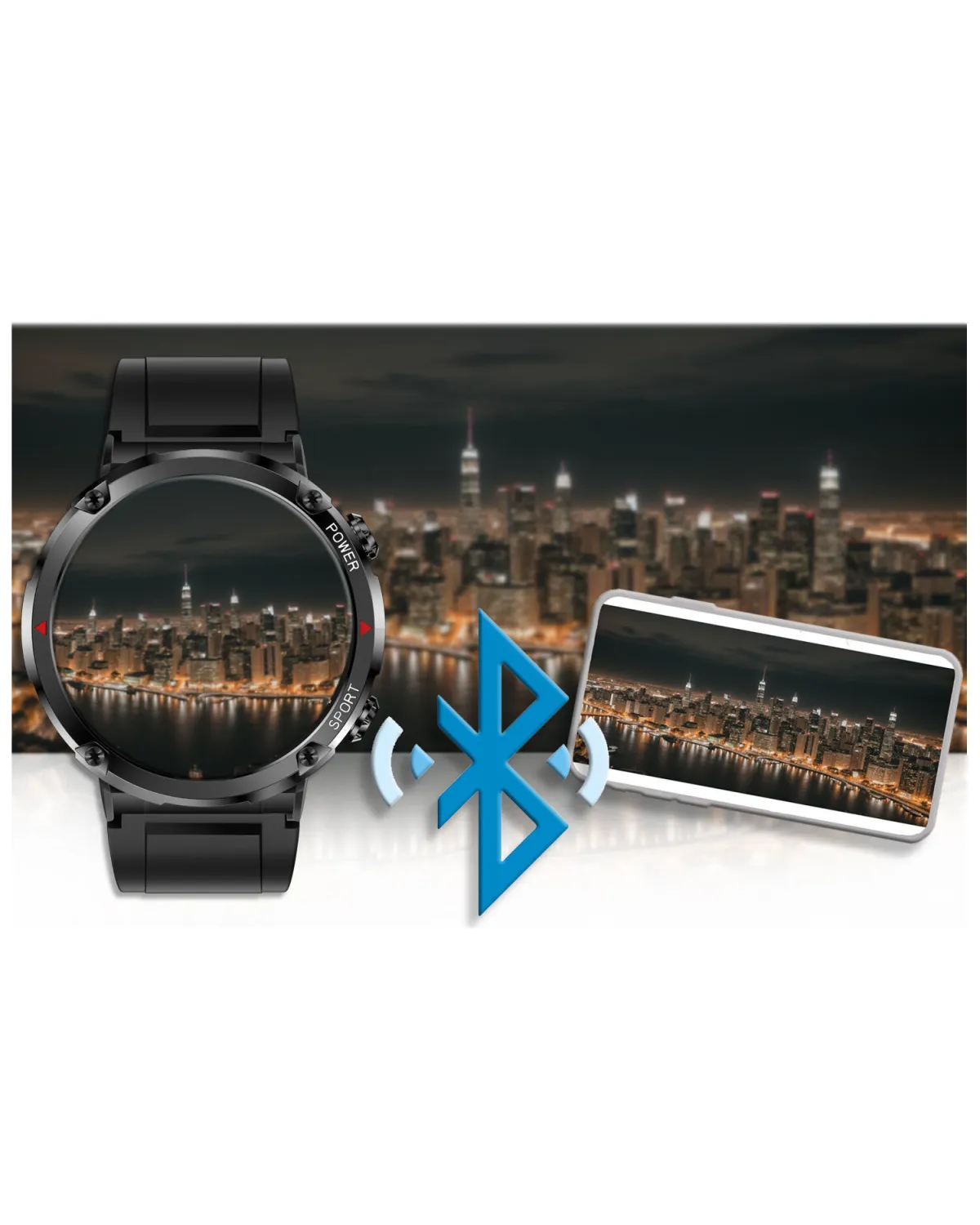 SMARTWATCH MĘSKI GRAVITY GT21-3 - BLUETOOTH CALL, DODATKOWY PASEK (sg025c)