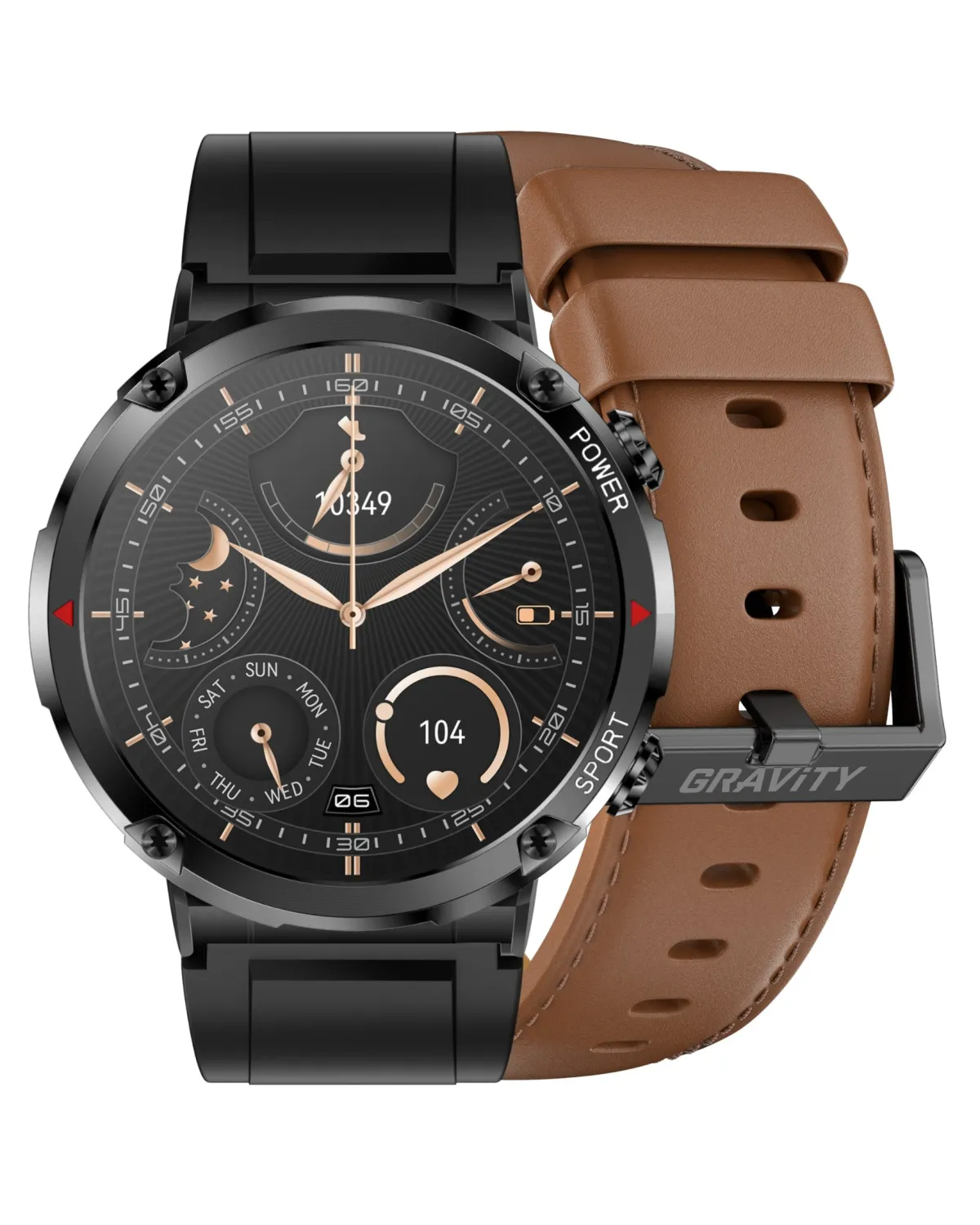 SMARTWATCH MĘSKI GRAVITY GT21-4 - BLUETOOTH CALL, DODATKOWY PASEK (sg025d)